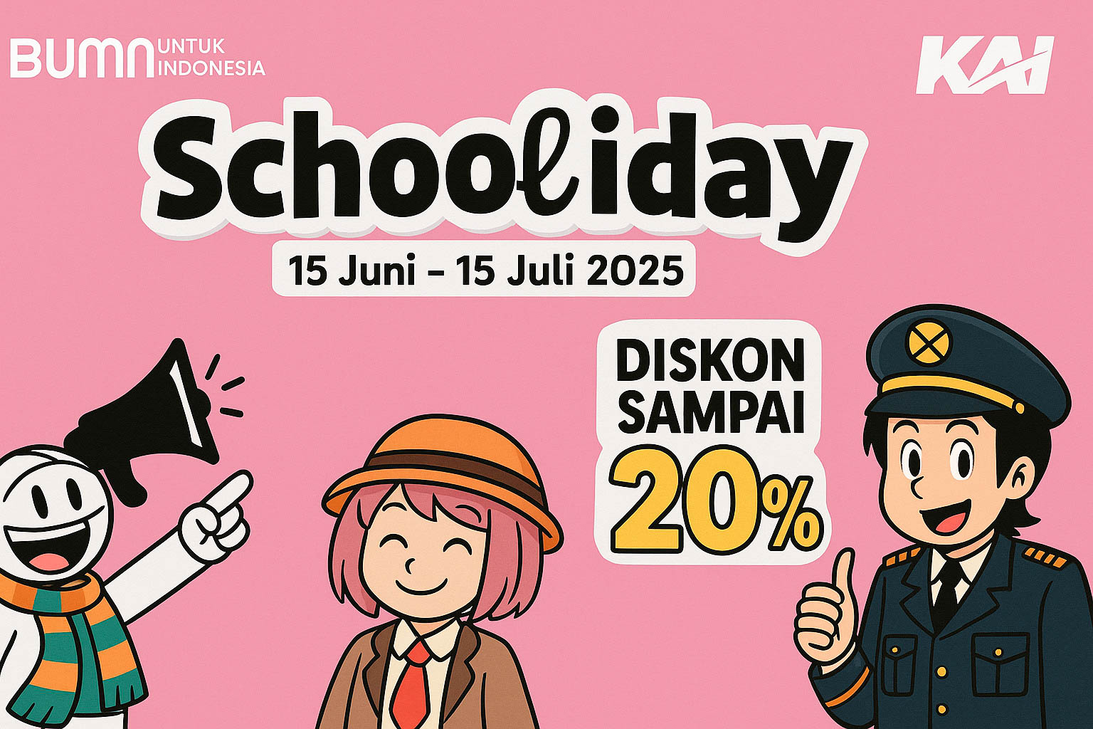 KAI Hadirkan Promo "Schooliday", Tiket Kereta Diskon Hingga 20% Saat Liburan Sekolah!
