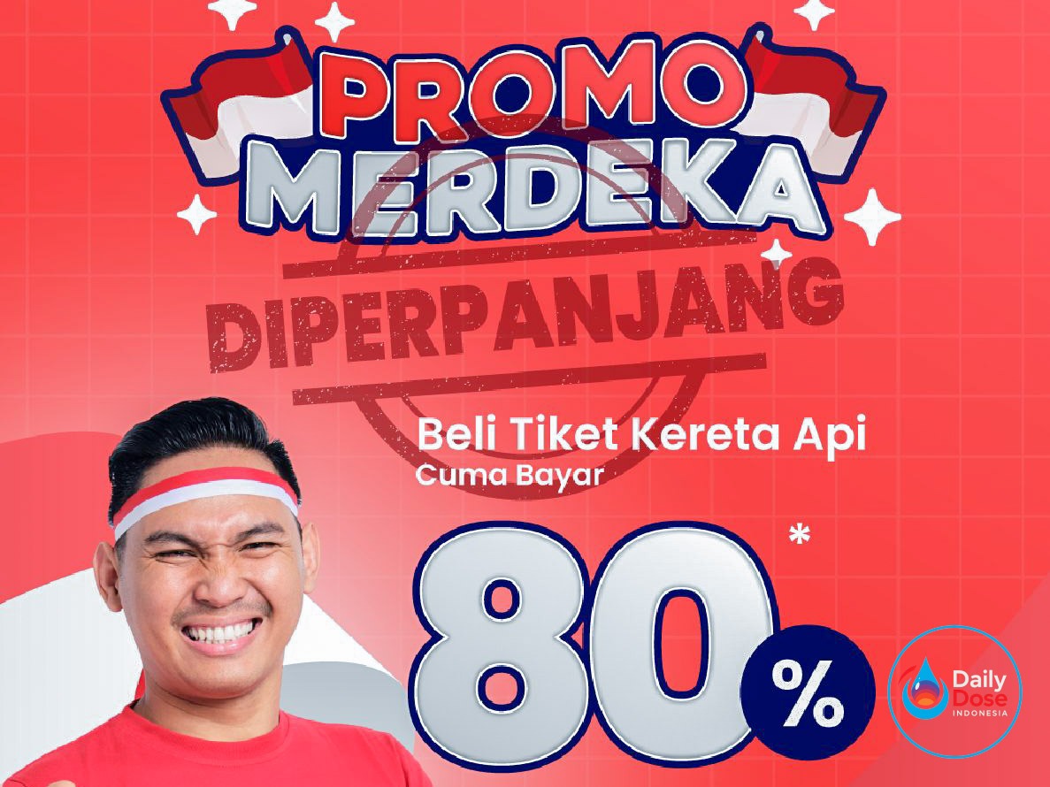 KAI Daop 7 Madiun Perpanjang Promo Merdeka, Tiket Kereta Diskon 20%