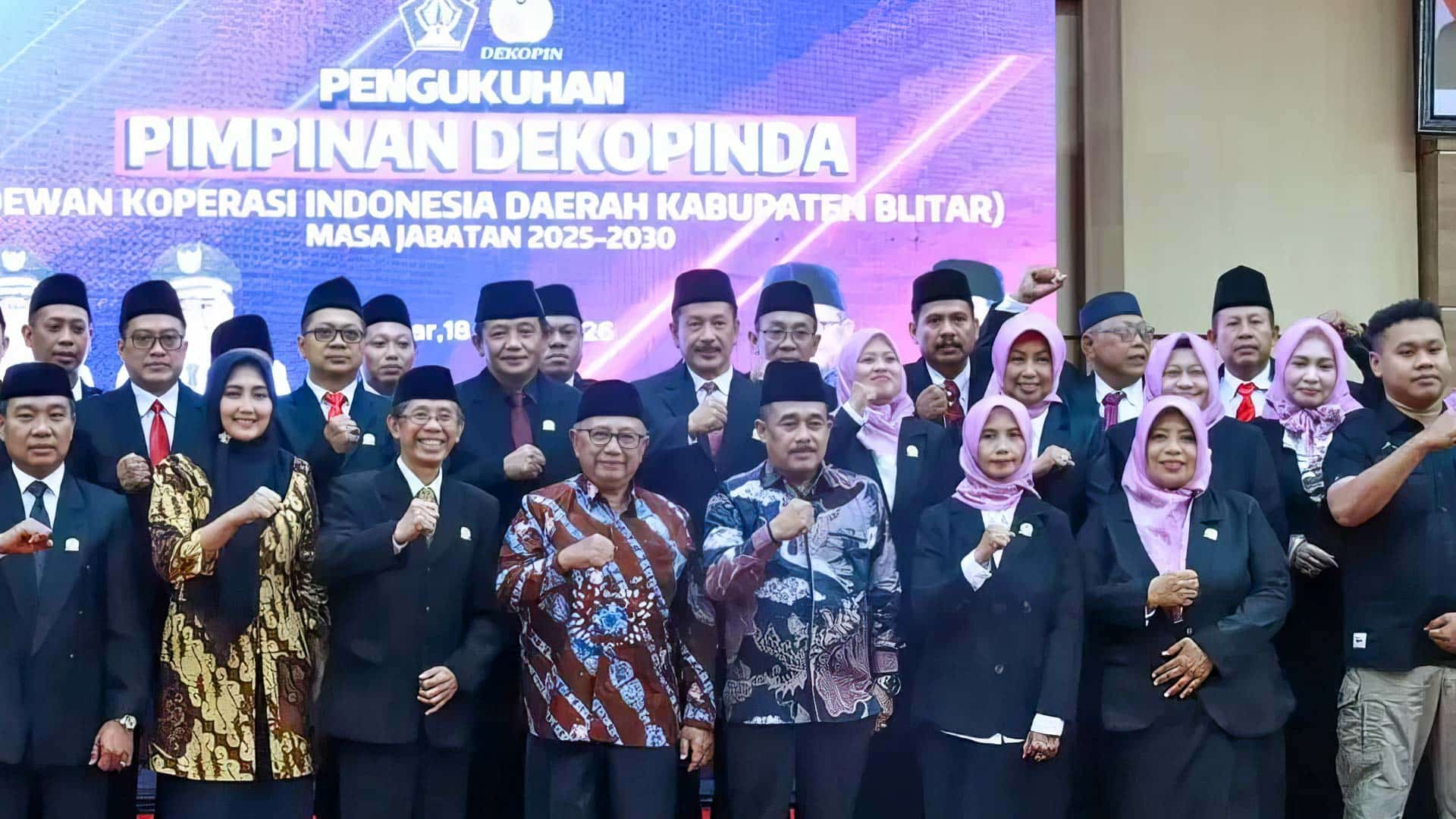 Hadiri Pengukuhan Dekopinda, DPRD Kabupaten Blitar Perkuat Peran Koperasi sebagai Pilar Ekonomi